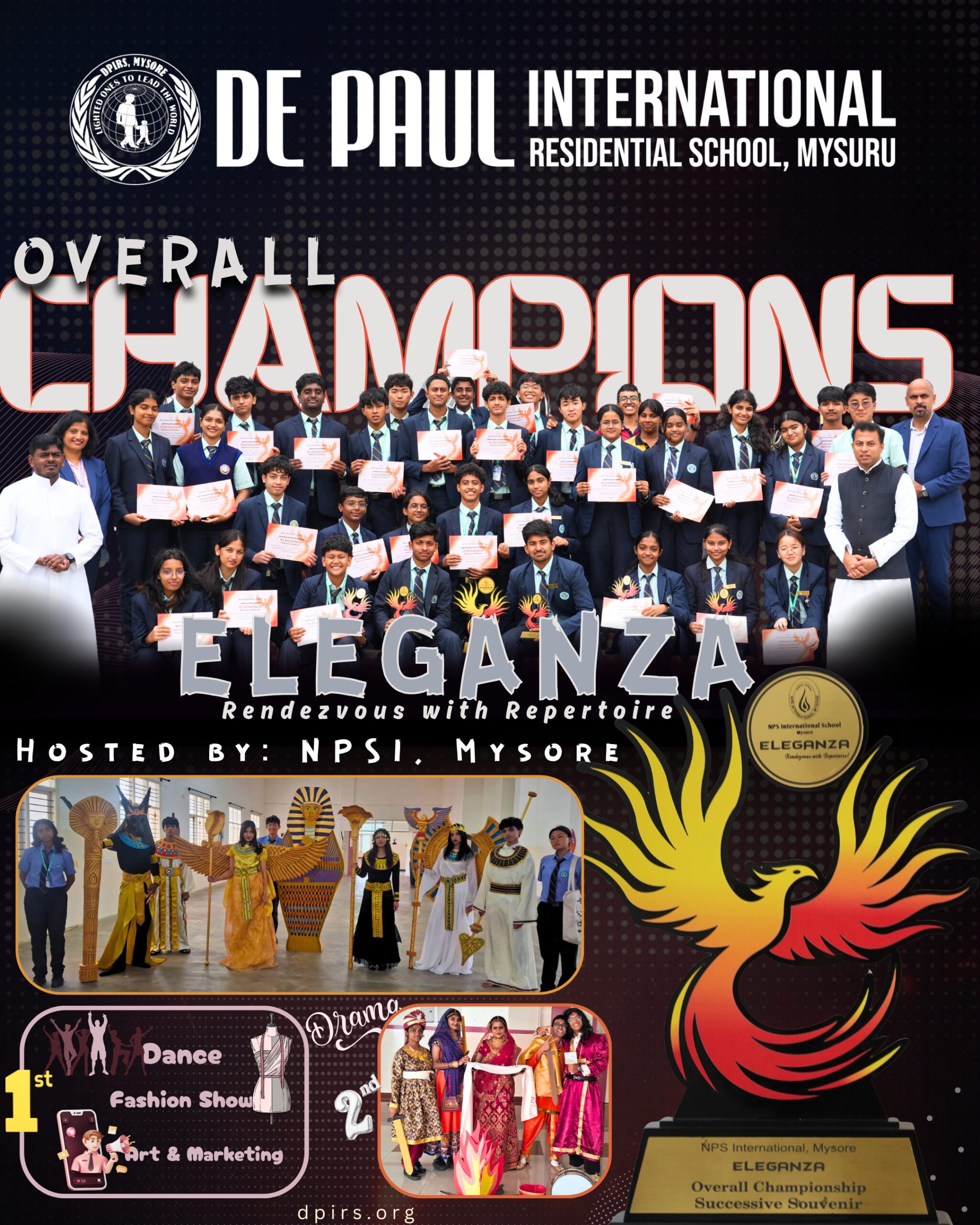 Master Shreyas K P of De Paul International Residential School displaying his gold medal after winning first place at the 12th Tirak Taekwondo International Tournament 2026 in Bangkok, Thailand.