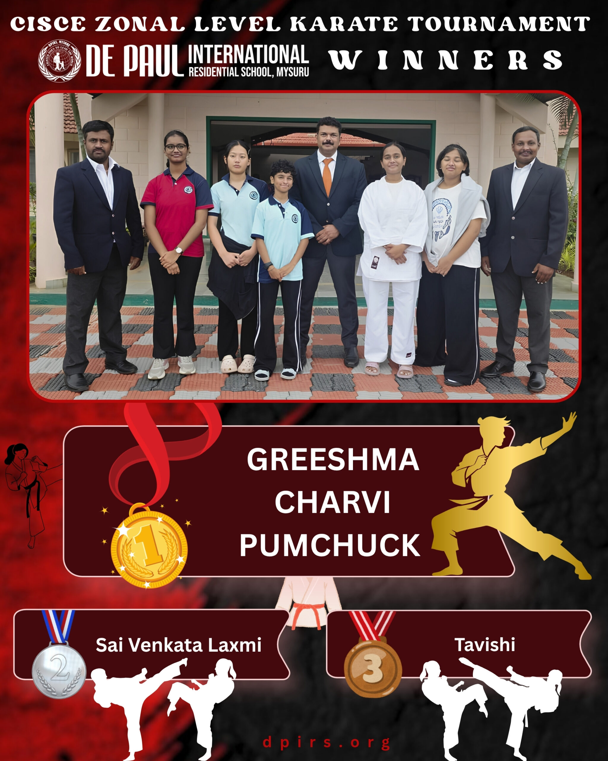 Master Shreyas K P of De Paul International Residential School displaying his gold medal after winning first place at the 12th Tirak Taekwondo International Tournament 2026 in Bangkok, Thailand.