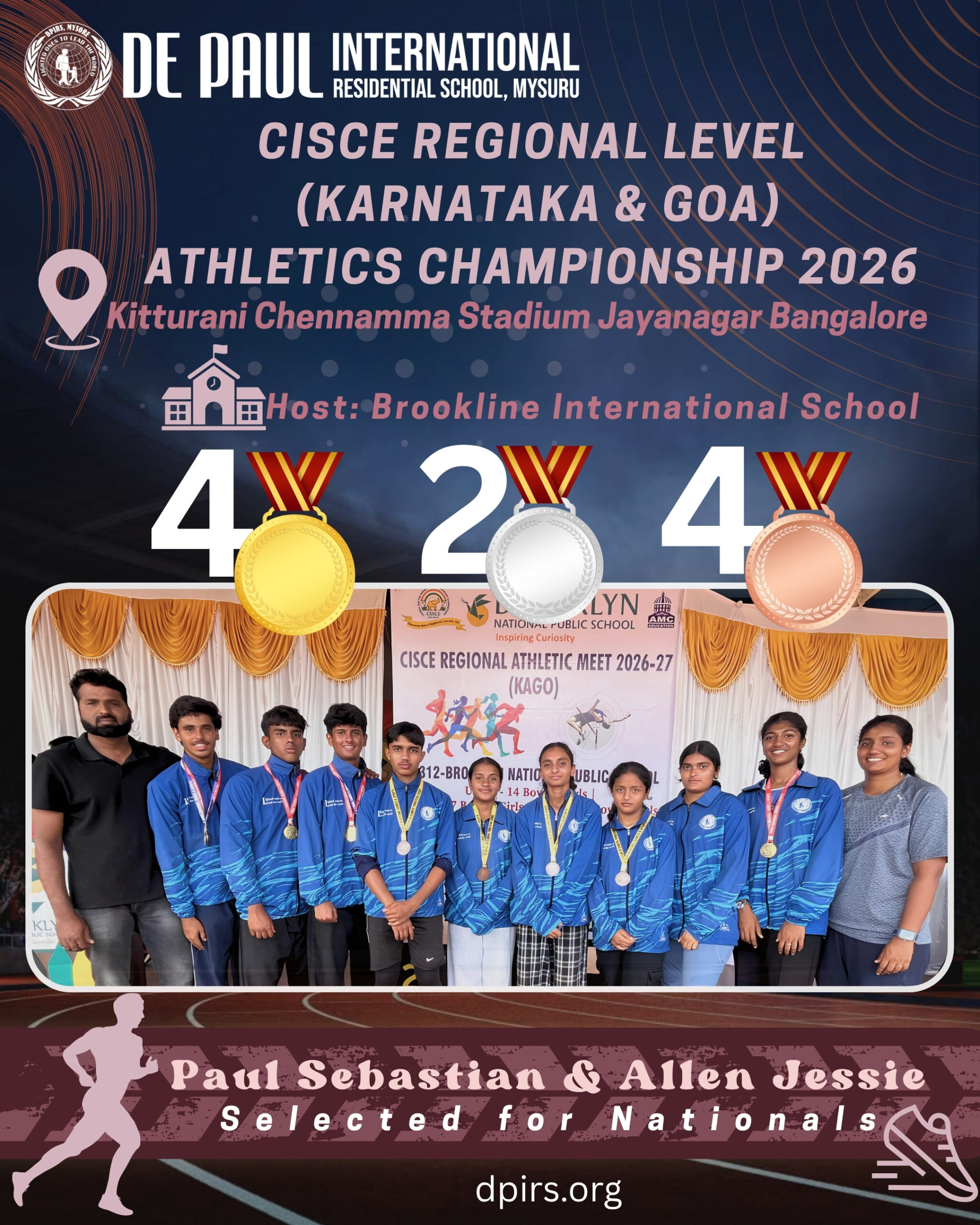 Master Shreyas K P of De Paul International Residential School displaying his gold medal after winning first place at the 12th Tirak Taekwondo International Tournament 2026 in Bangkok, Thailand.