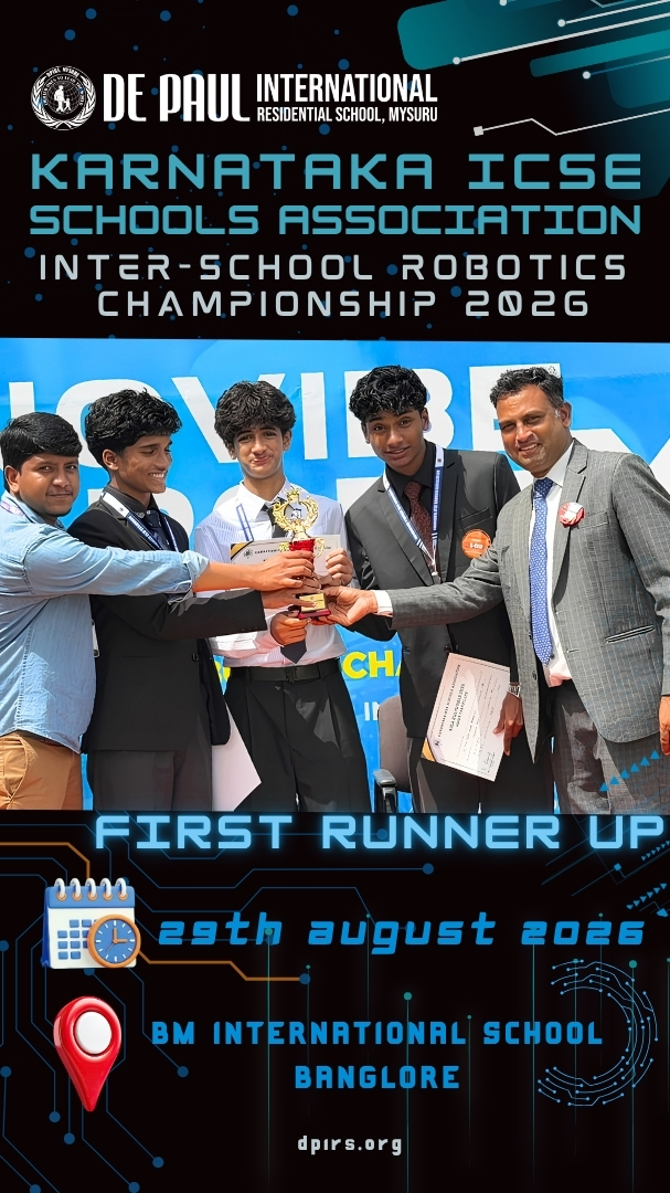 Master Shreyas K P of De Paul International Residential School displaying his gold medal after winning first place at the 12th Tirak Taekwondo International Tournament 2026 in Bangkok, Thailand.